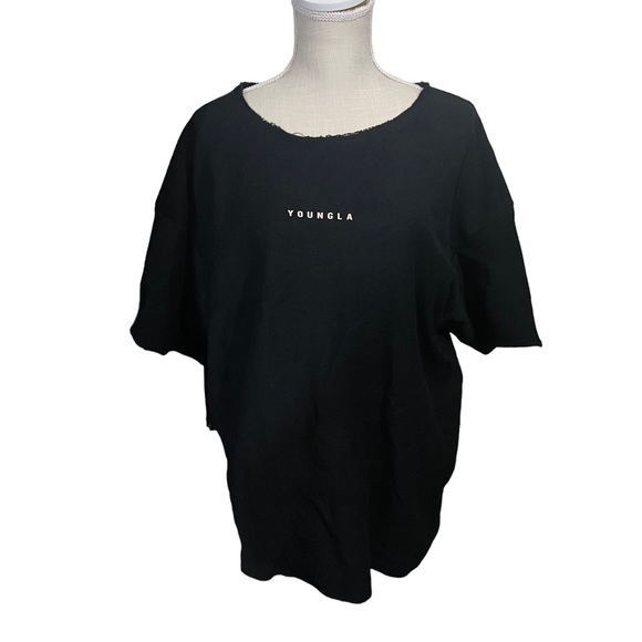 NWOT YoungLA Reversible Immortal Tee Men Black Double-Sided Graphic Tee Sz L - Picture 2 of 10